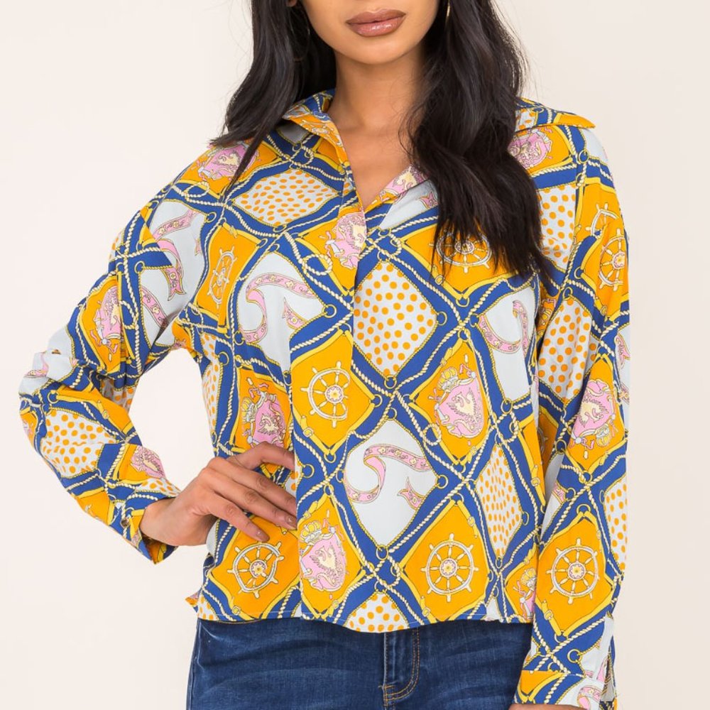 PRINTED BLOUSE - Picture 2 of 5